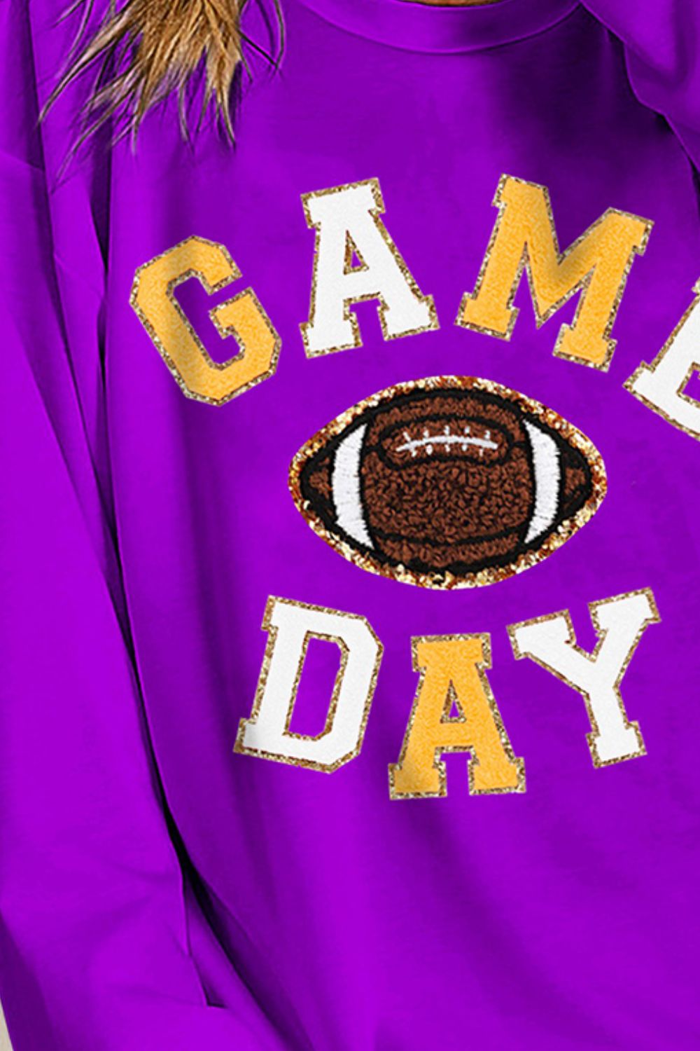 BiBi Game Day Letter Patches Sweatshirt